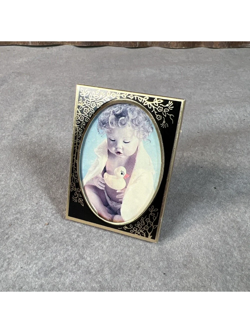 Miniature Picture Frames Photo Frames Black Gold Asian Vintage Tiny 2.5”x2”